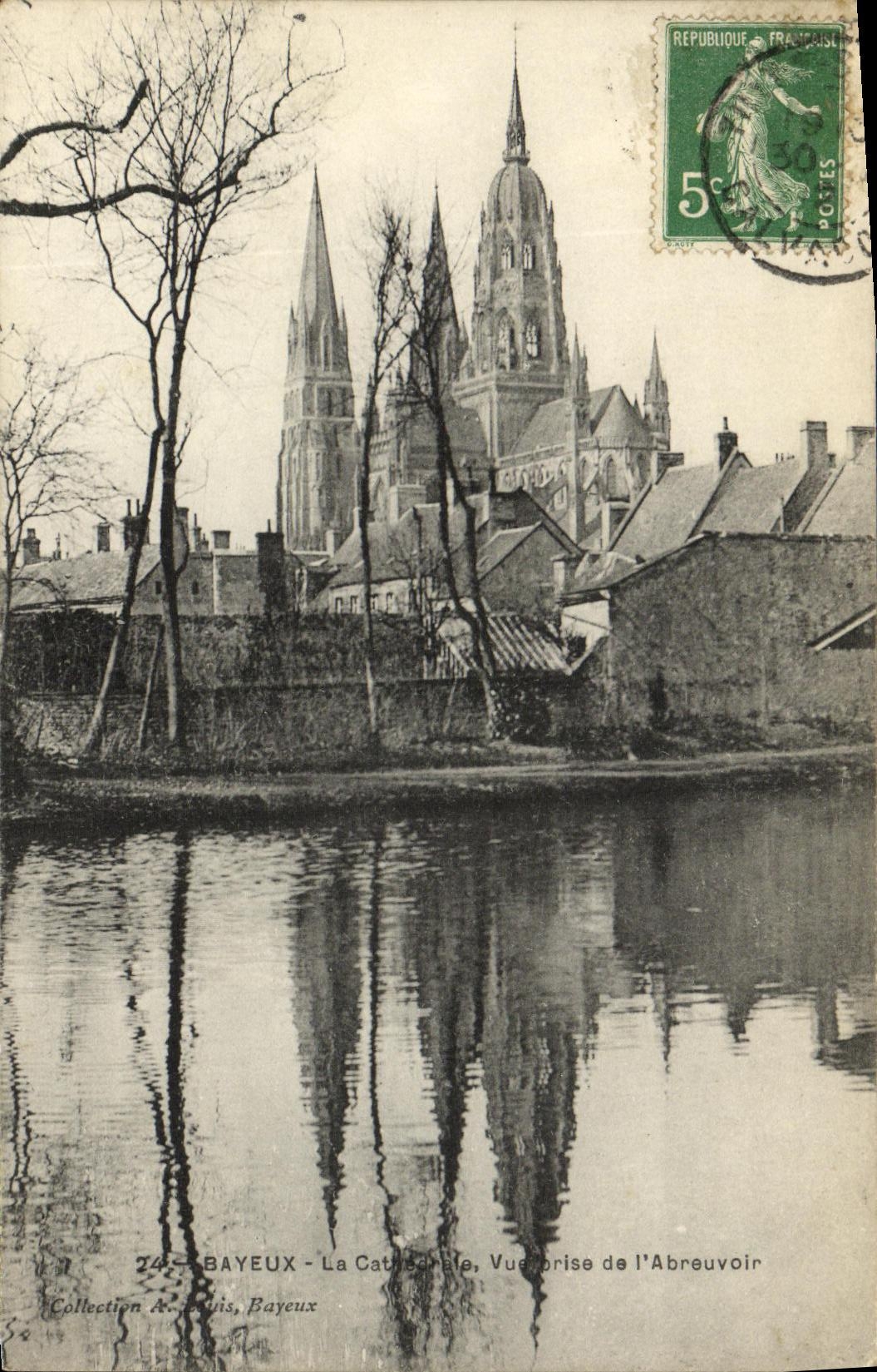 CPA Cathedrale de Bayeux Vue prise de l abreuvoir