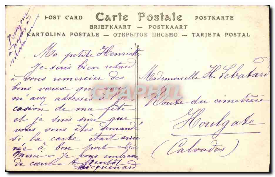 CPA Bayeux Le Choeur de la Cathedrale — Rückseite