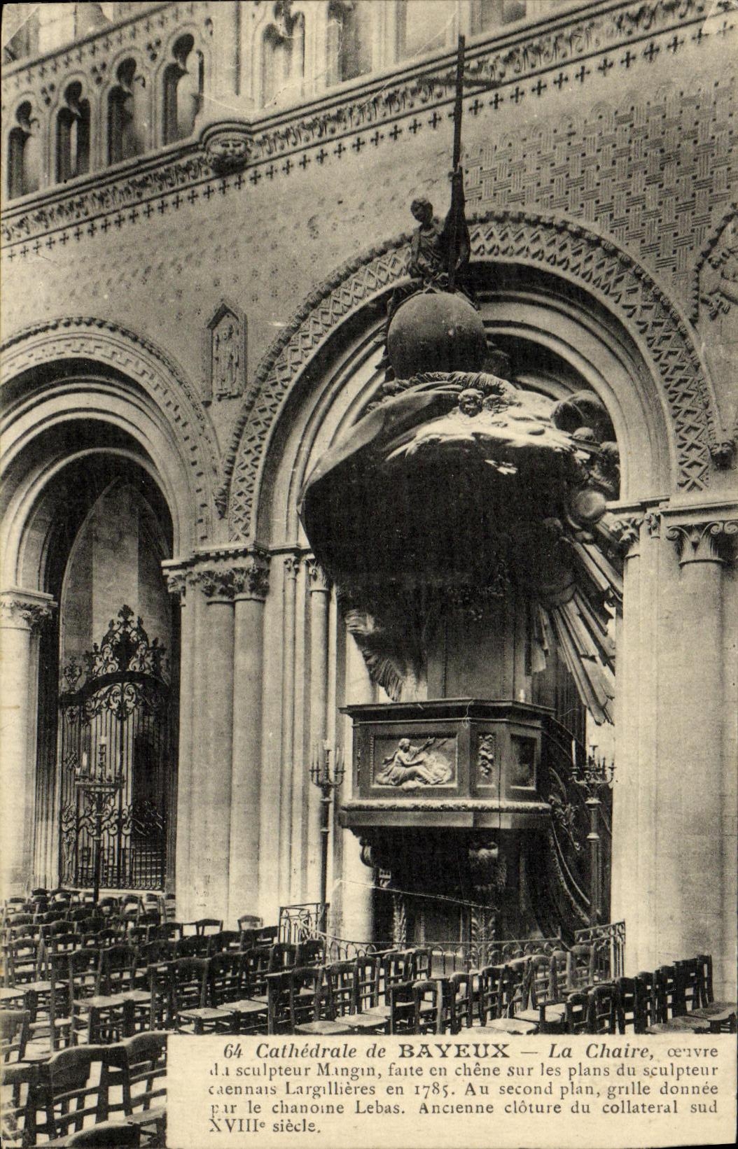 Cathédrale de Bayeux — La Chaire — œuvre du sculpteur Largillières en 1785