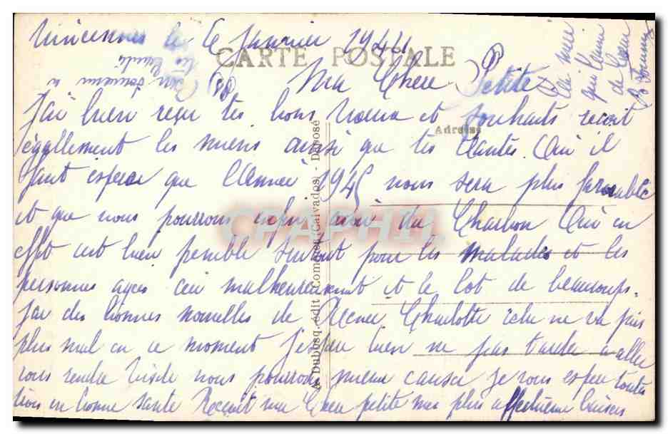 Femme normande — Dentellière de Bayeux — AID 960 — Reverso