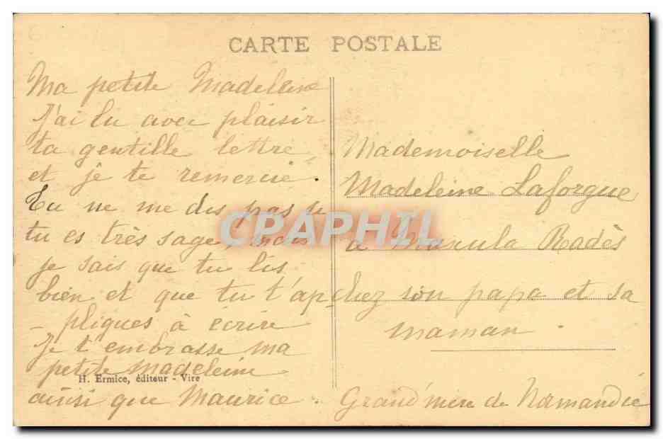 L'Anclienne Normandie : Coiffe des Environs de Bayeux — Henri Ermice, n° 1162 — Reverso