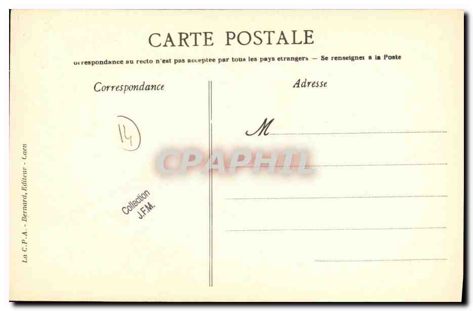 Coiffes d'hier - Bayeux — La Normandie — Éditeur Bernard, Caen, n°28 — Verso