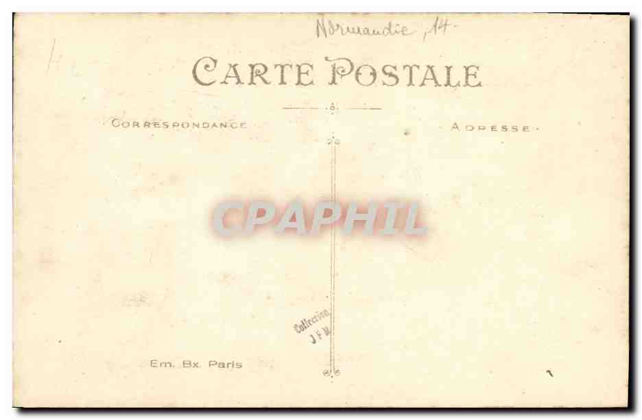 CPA Bayeux Isigny Trevieres Balleroy Tilly Folklore Costume Coiffe — Verso