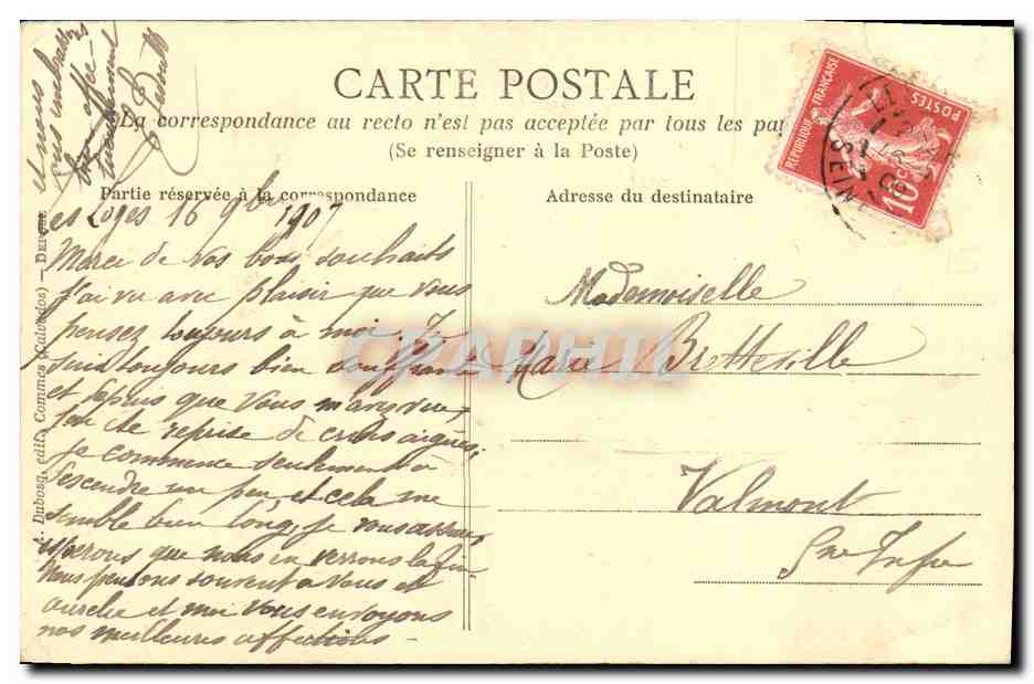 CPA Bayeux Scenes De La Vie Normande Coiffure ancienne des environs dite la Bourgogne  — Verso