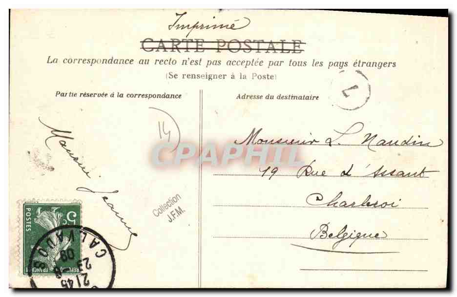 Bayeux — L'ancienne chapelle de la Charité — Distribution de bois aux indigents — L. D. — Reverso