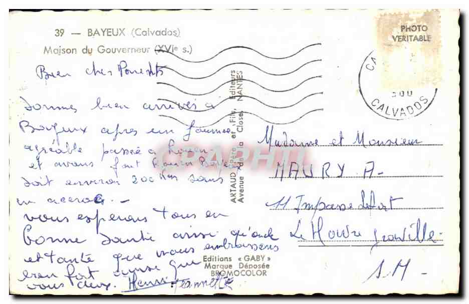 Maison du Gouverneur — Bayeux (Calvados) — Éditions Gaby — Reverso