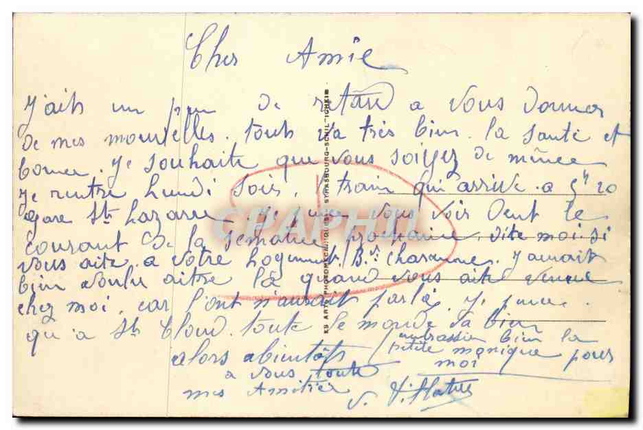 Bayeux — Rue Saint-Martin — Éditeur anonyme, n° 98 — Verso