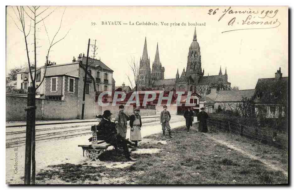 Bayeux — La Cathédrale. Vue prise du boulevard — Collection R. (n°39)