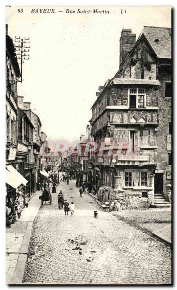 Bayeux — Rue Saint-Martin — L.I. — Éditeur : N. P. Letellier, Paris
