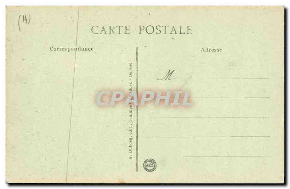 CPA Bayeux Rue des Cuisiniere et Bienvenue — Verso
