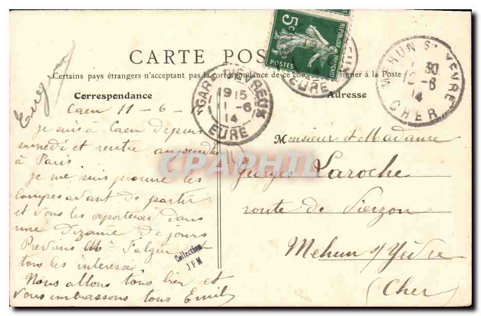 Bayeux (Calvados) — Fontäne der Place du Marché Saint-Patrice — B. F., Paris, n°18 — Rückseite