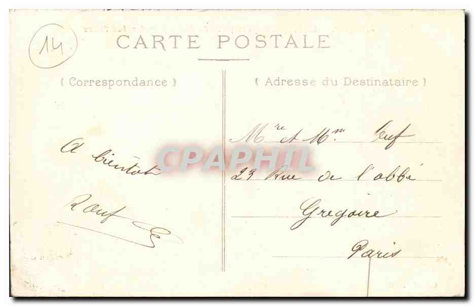 CPA Bayeux La Cathedrale Vue Prise du Chemin de Fer Sur L Aure — Rückseite