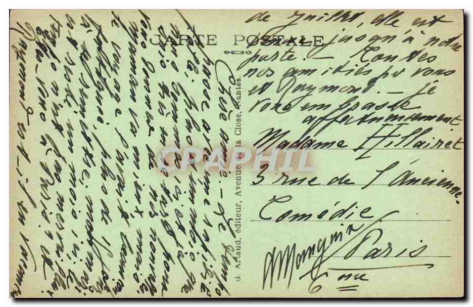 Bayeux — Pont du Chemin de Fer sur l'Aure et la Cathédrale — éditeur J. Arnaud, n°23 — Verso