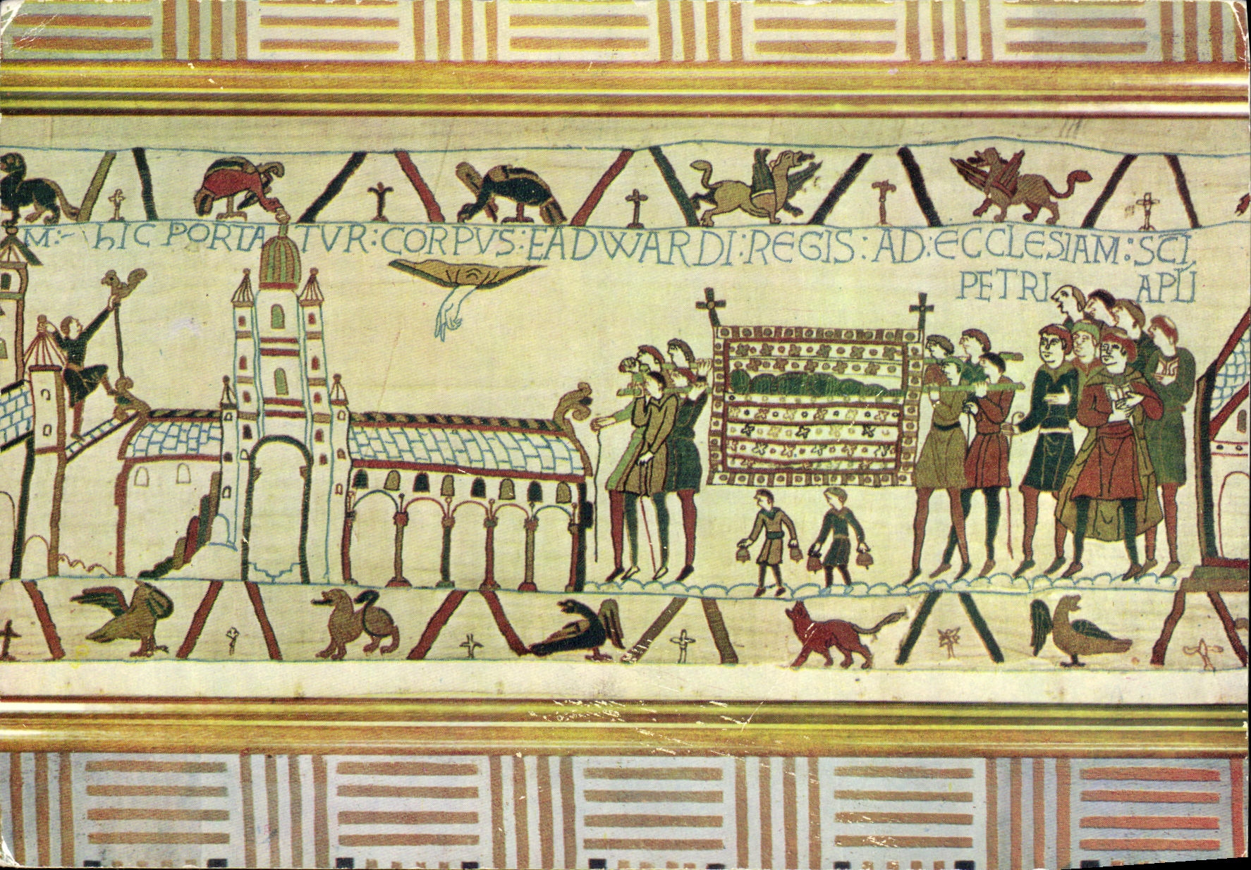 Tapisserie de la Reine Mathilde — Enterrement du Roi Edward à Westminster — Camblier Imp. Bayeux