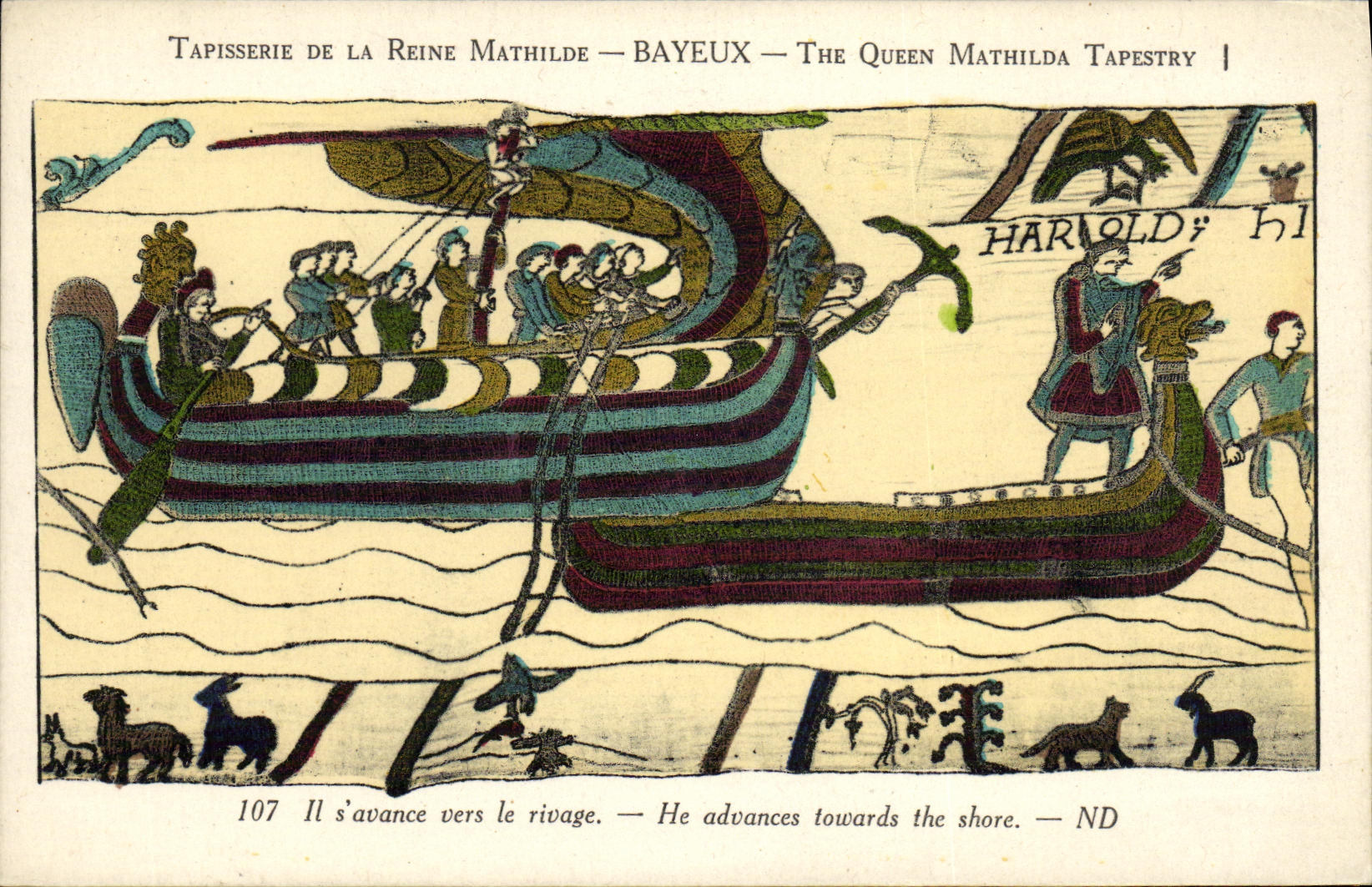Tapisserie de la Reine Mathilde — Bayeux — The Queen Mathilda Tapestry — scène 107