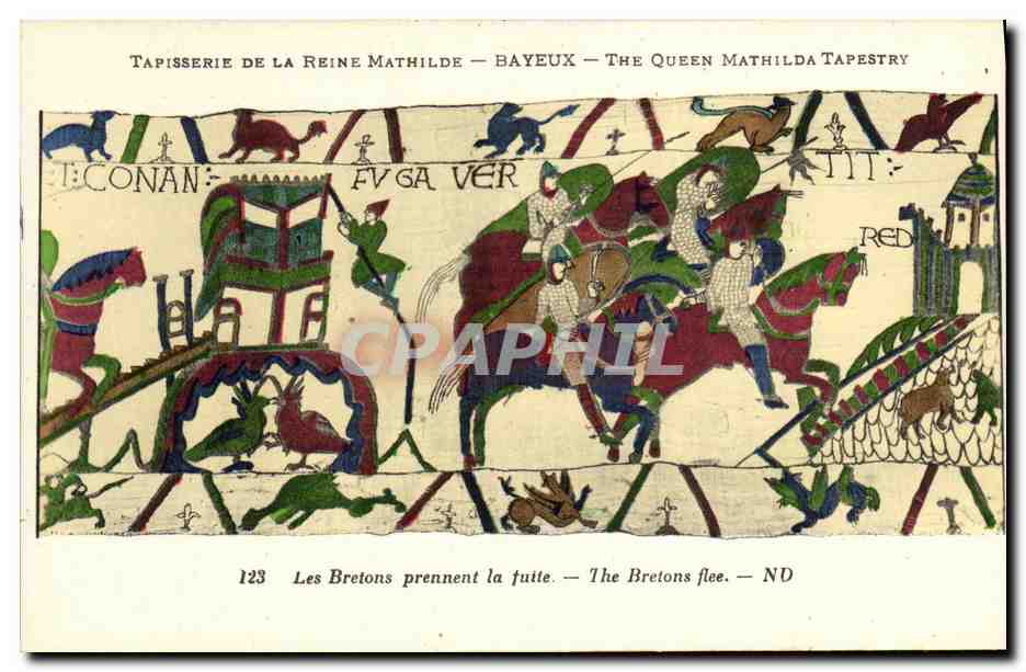 CPA Bayeux Tapisserie De La Reine Mathilde Les Bretons prennent la fuite