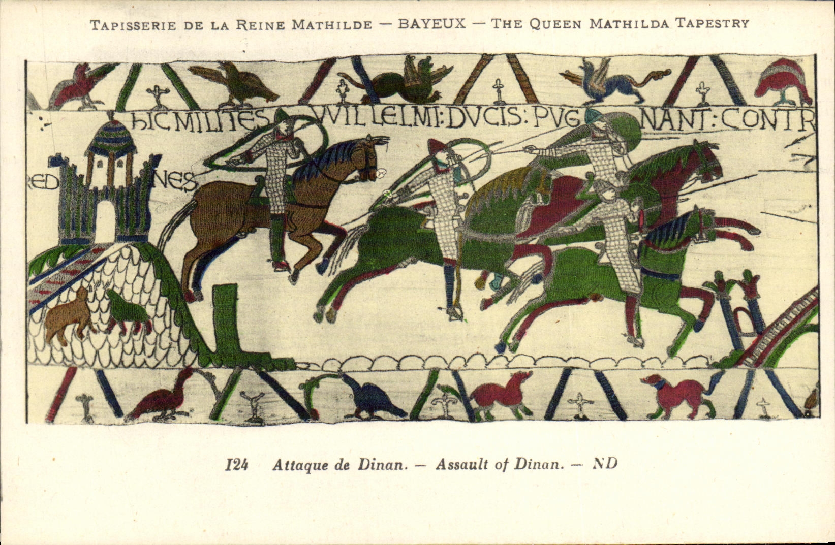 Tapisserie de la Reine Mathilde — Bayeux — The Queen Mathilda Tapestry — scène 124 : Attaque de Dinan