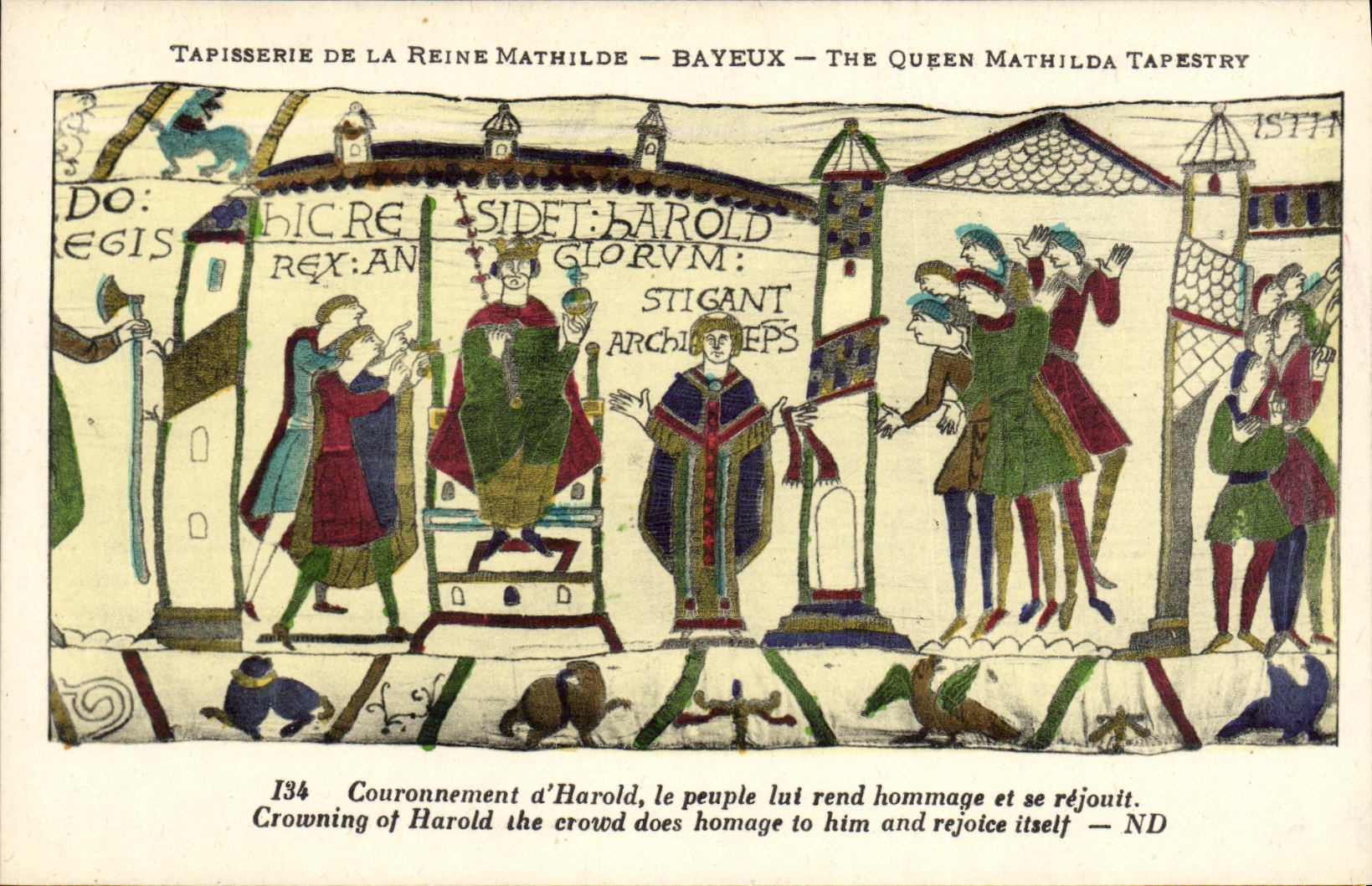 Tapisserie de la Reine Mathilde — Bayeux — Couronnement d'Harold