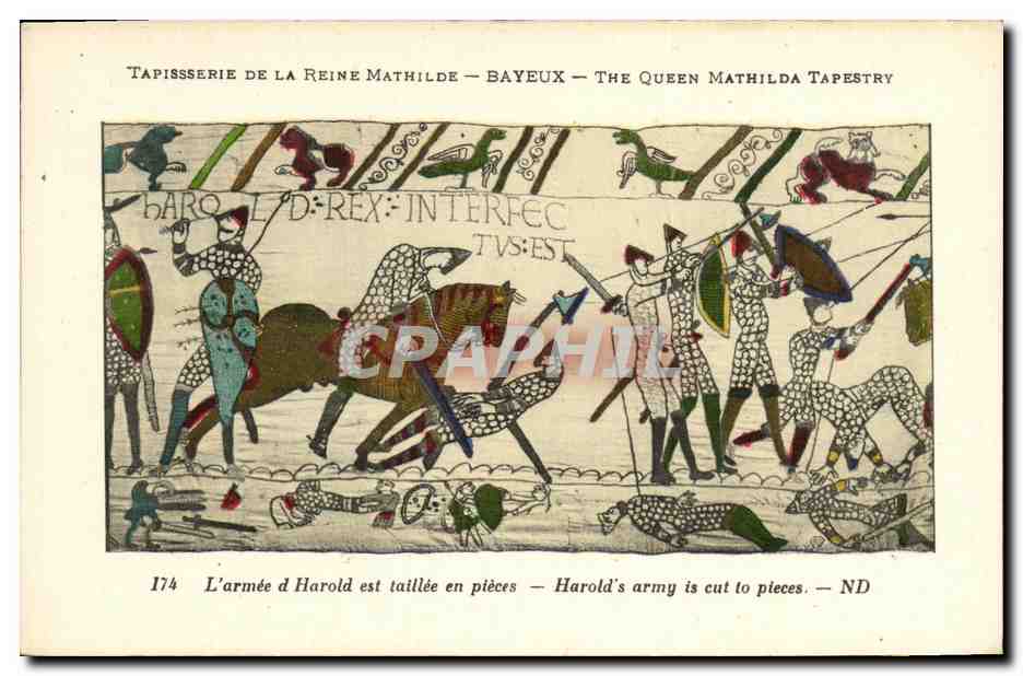 Tapisserie de la Reine Mathilde — Bayeux — scène de bataille — série 174