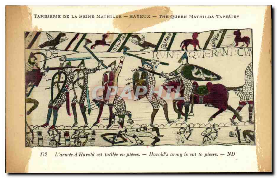 Tapisserie de la Reine Mathilde — Bayeux — The Queen Mathilda Tapestry — scène de bataille