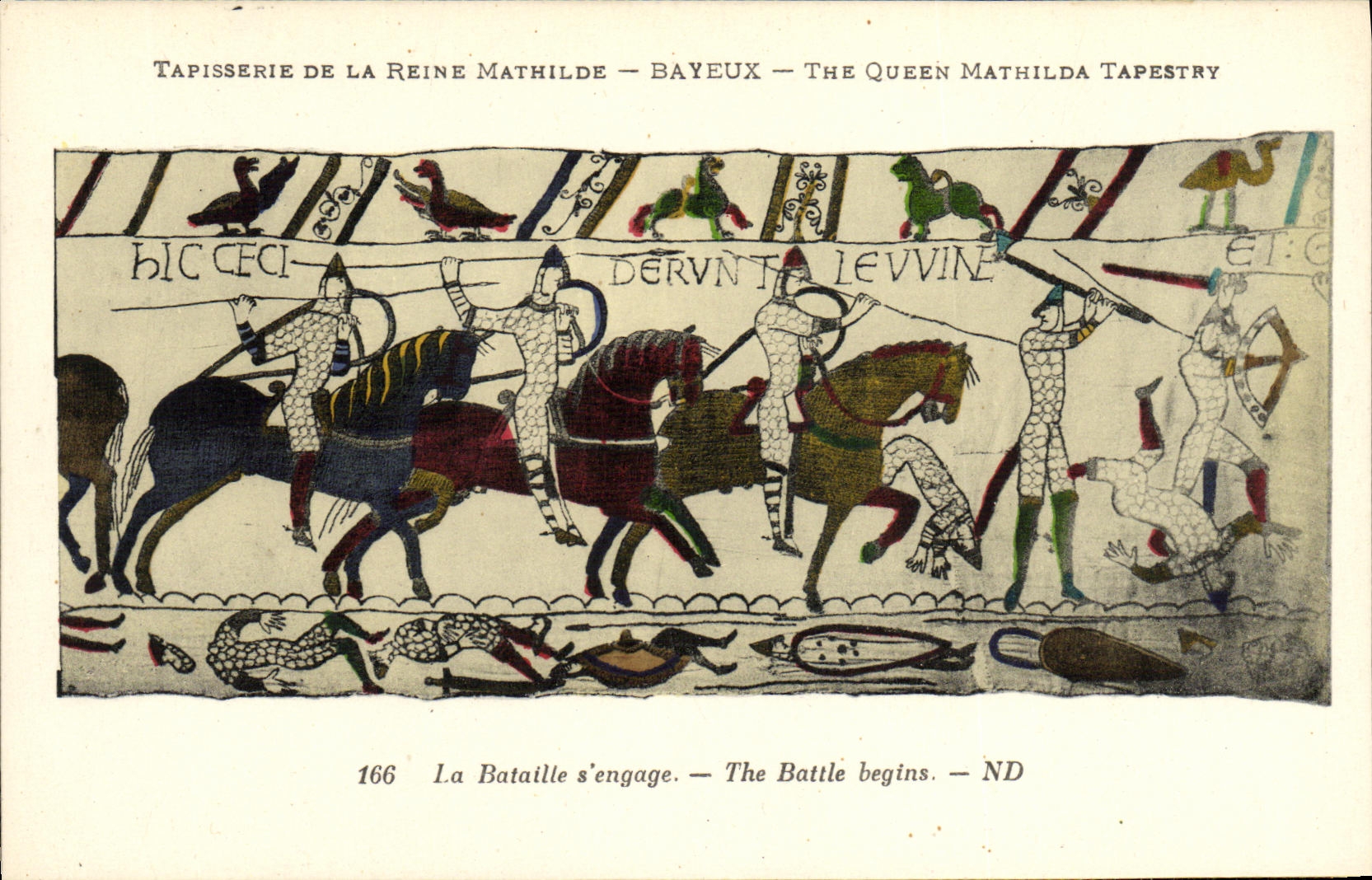 Tapisserie de la Reine Mathilde — Bayeux — The Queen Mathilda Tapestry — La Bataille s'engage
