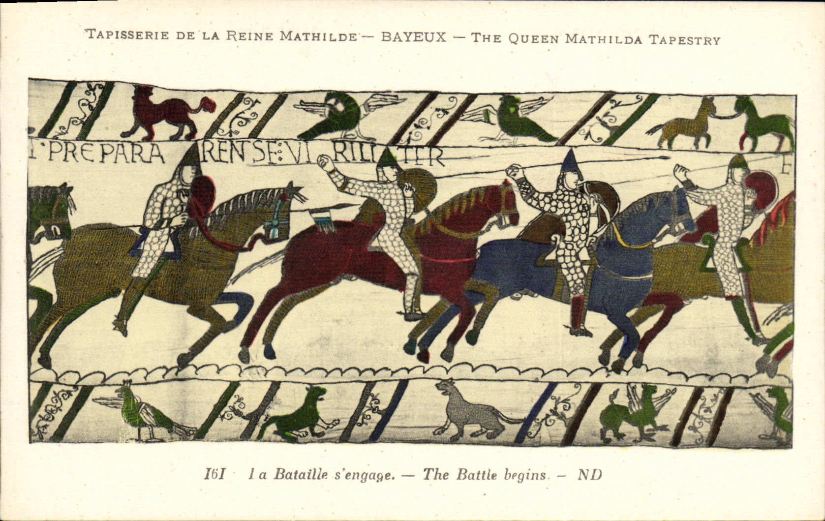Tapisserie de la Reine Mathilde — Bayeux — The Queen Mathilda Tapestry — La bataille s'engage