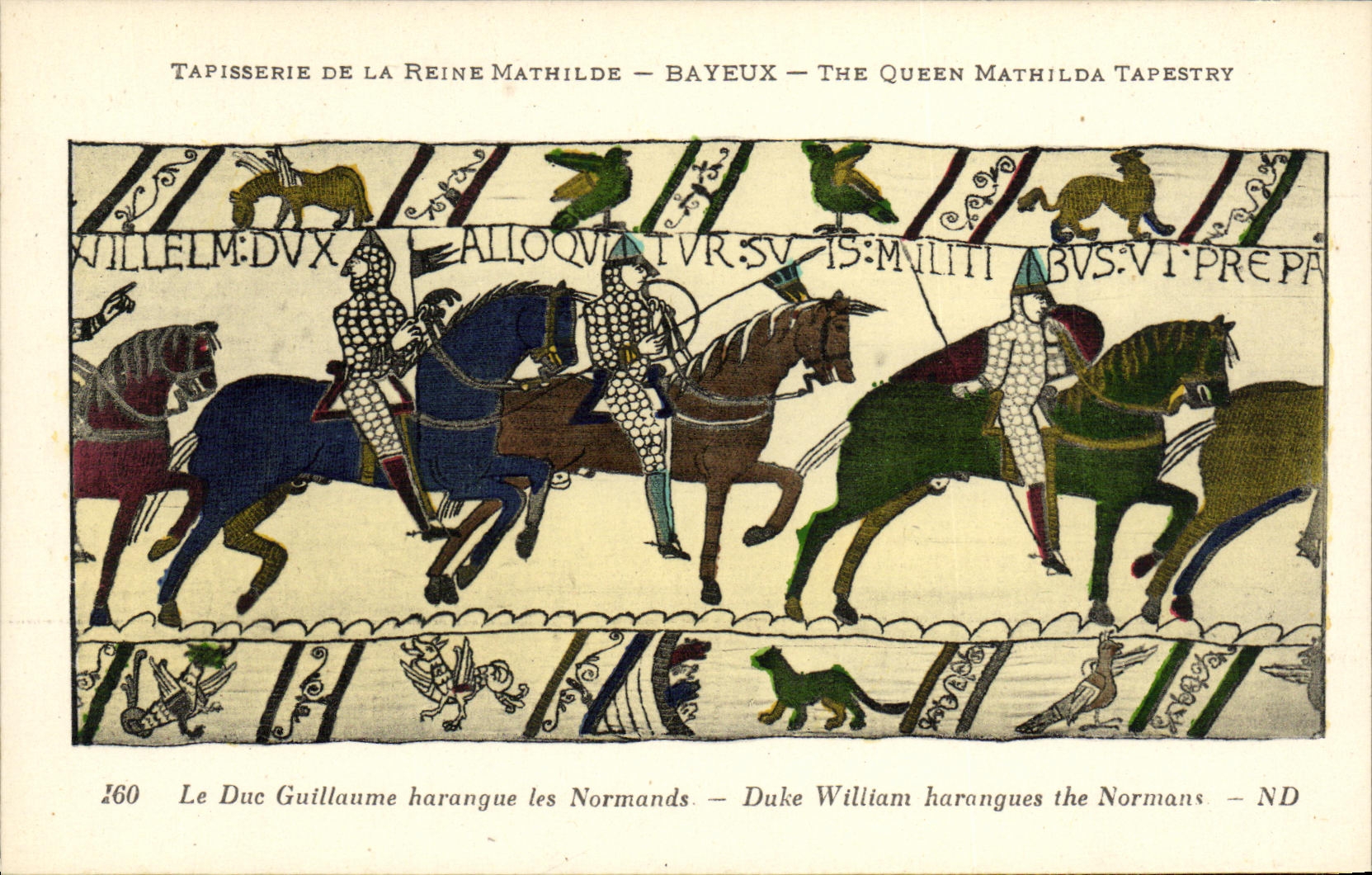 CPA Bayeux Tapisserie De La Reine Mathilde Le duc Guillaume hanrangue les Normands