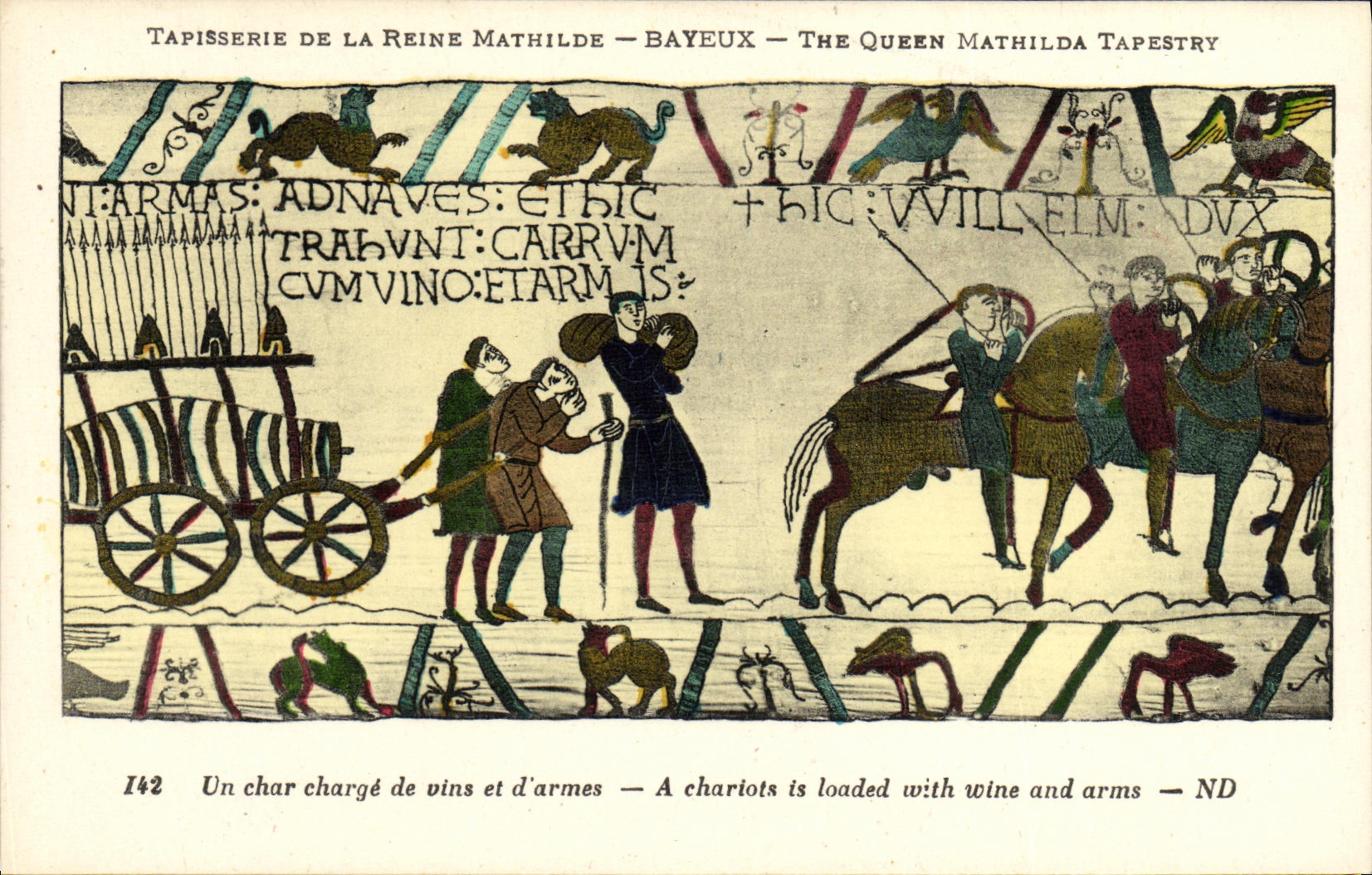 CPA Bayeux Tapisserie De La Reine Mathilde Un char charge de vins et d armes