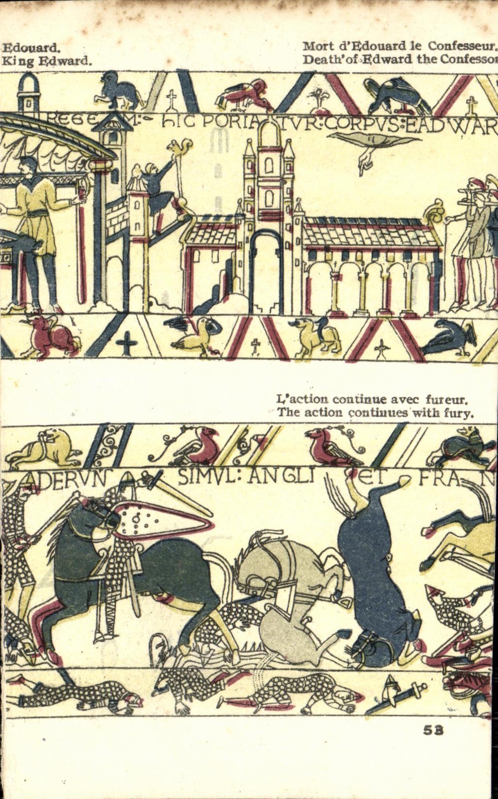Mort d'Edouard le Confesseur — scène historique — Librairie Bayeuseaine Ch. Tostain