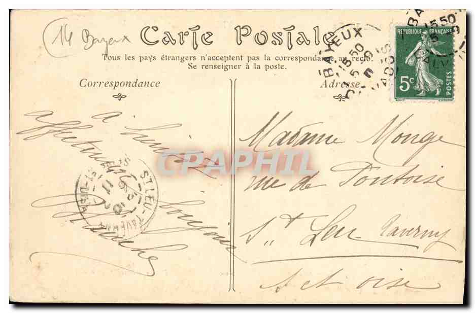 CPA Bayeux Tapisserie De La Reine Mathilde Pourparler entre Guy et Harold — Verso