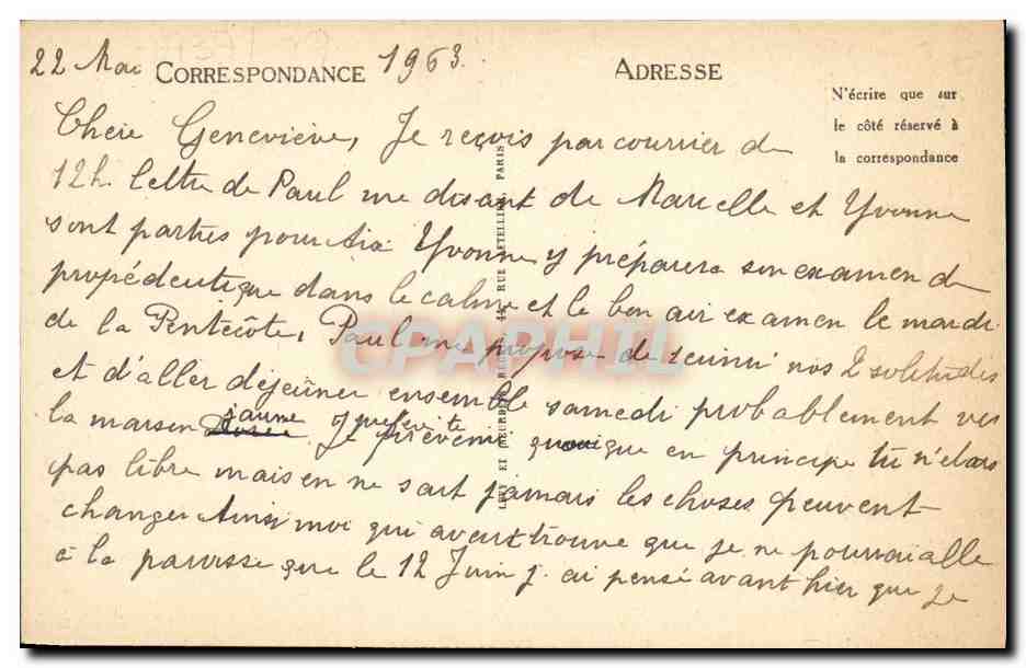 CPA Bayeux Tapisserie De La Reine Mathilde Il est pousse par les vents — Verso