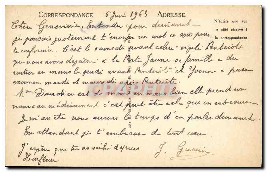 Tapisserie de la Reine Mathilde - Bayeux — scène d'Edward écoutant l'ambassade en Normandie — éditeur ND, n° 130 — Verso