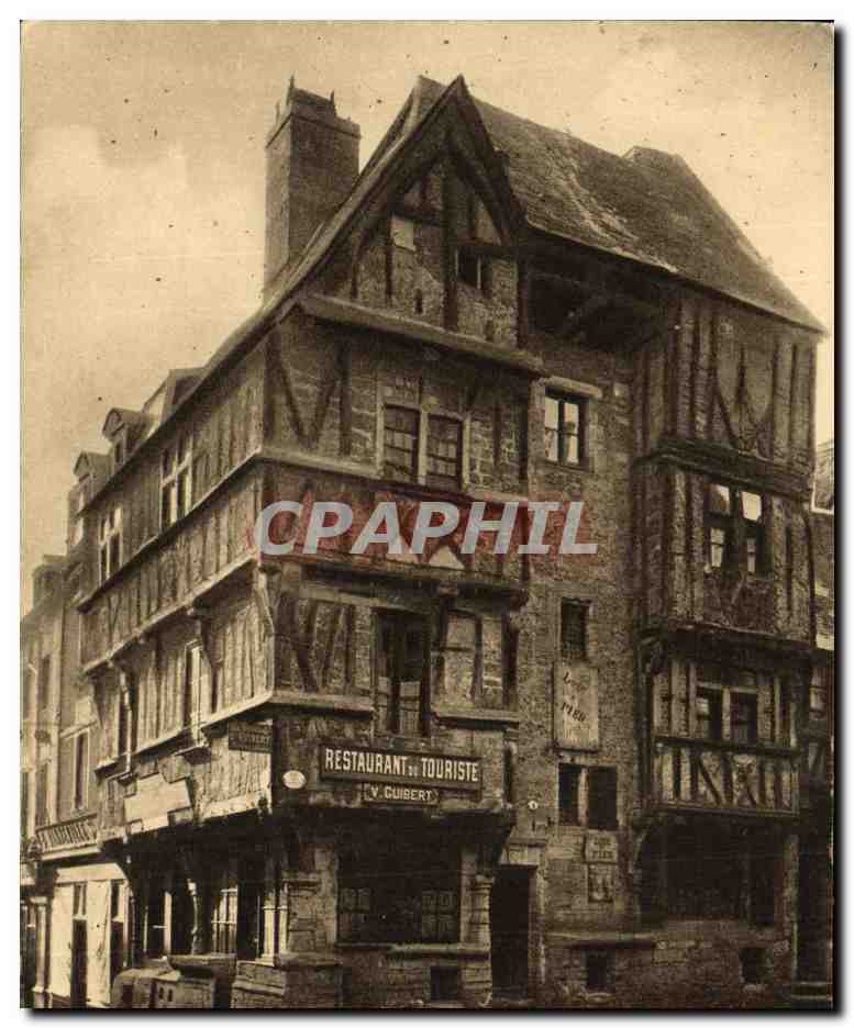 Vieilles Maisons (XIVe s.) de la Rue St-Martin — Bayeux — Éditeur : Le Goubey, St Pierre-Église