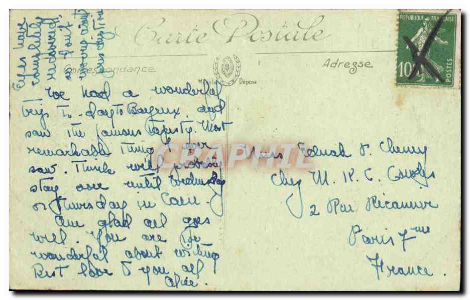 Bayeux — Vieille Maison, rue Bientvenue — LL — Verso