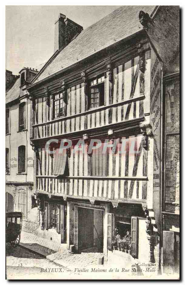 CPA Bayeux Vieilles Maisons Rue Saint Malo