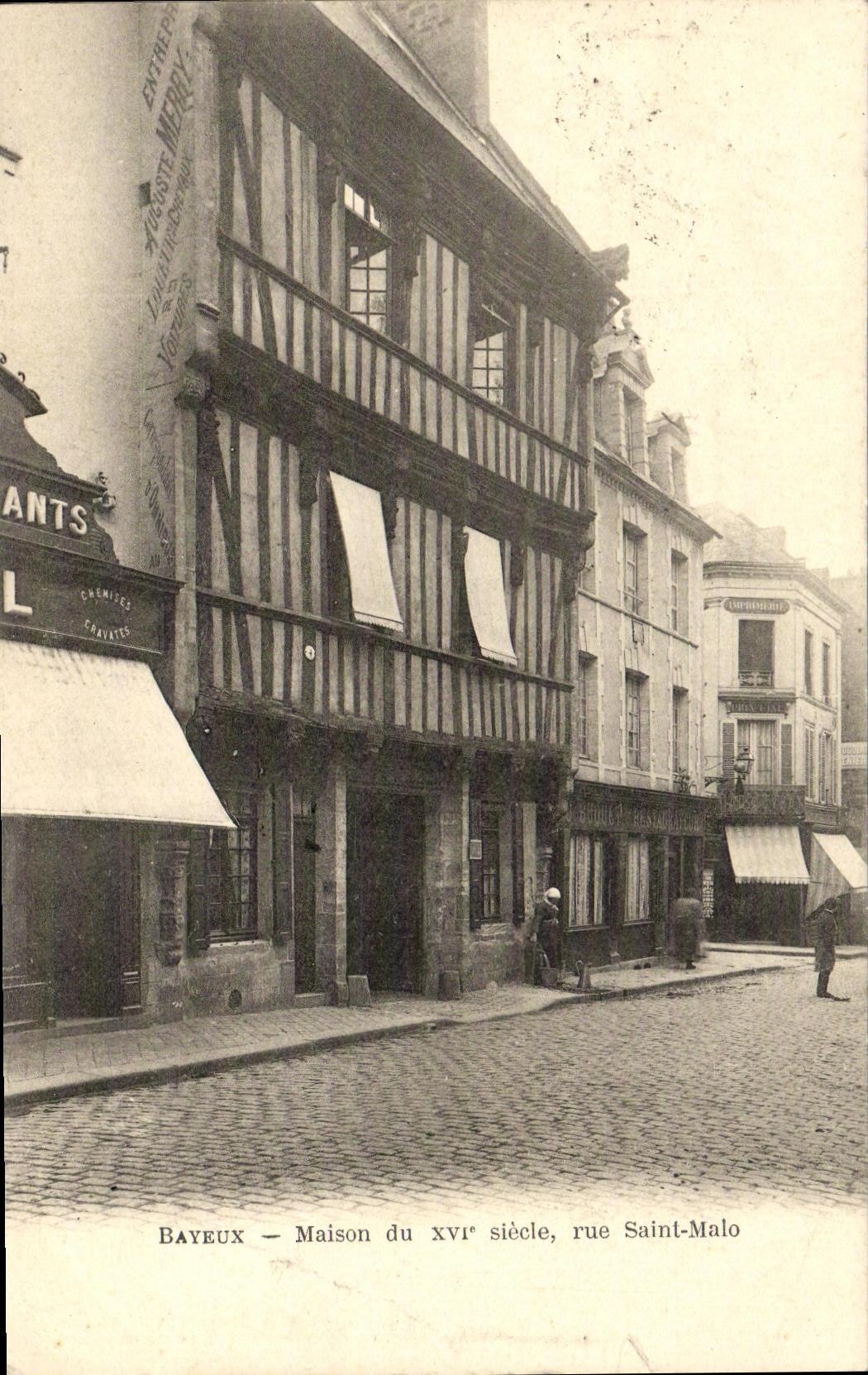 CPA Bayeux Maison du Rue Saint Malo