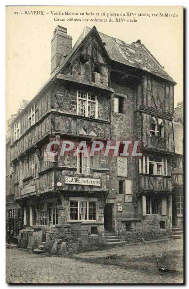 CPA Bayeux Vieille Maison de Bois Rue St martin