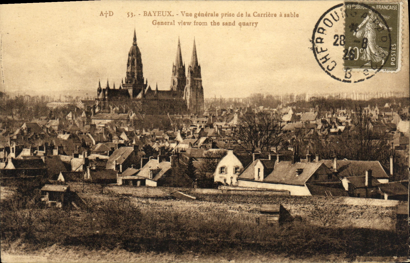 Bayeux — Vue générale prise de la carrière à sable — A+D, n°53