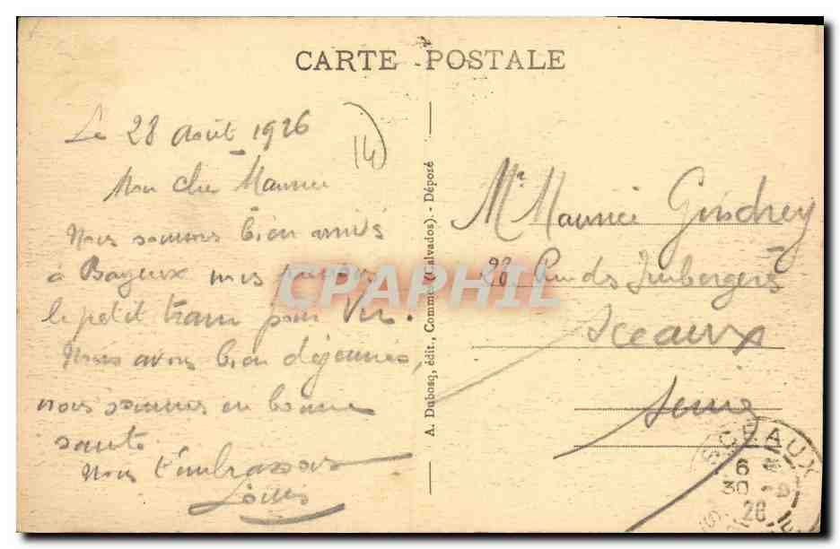 Bayeux — Vue générale prise de la carrière à sable — A+D, n°53 — Verso
