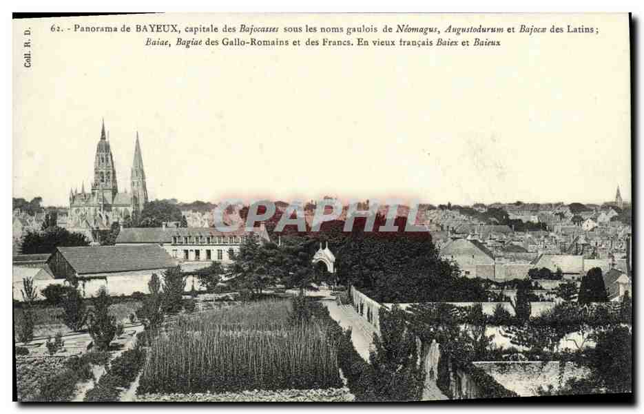 CPA Panorama de Bayeux capitale des Bajocasses les noms gaulois de Neomagus