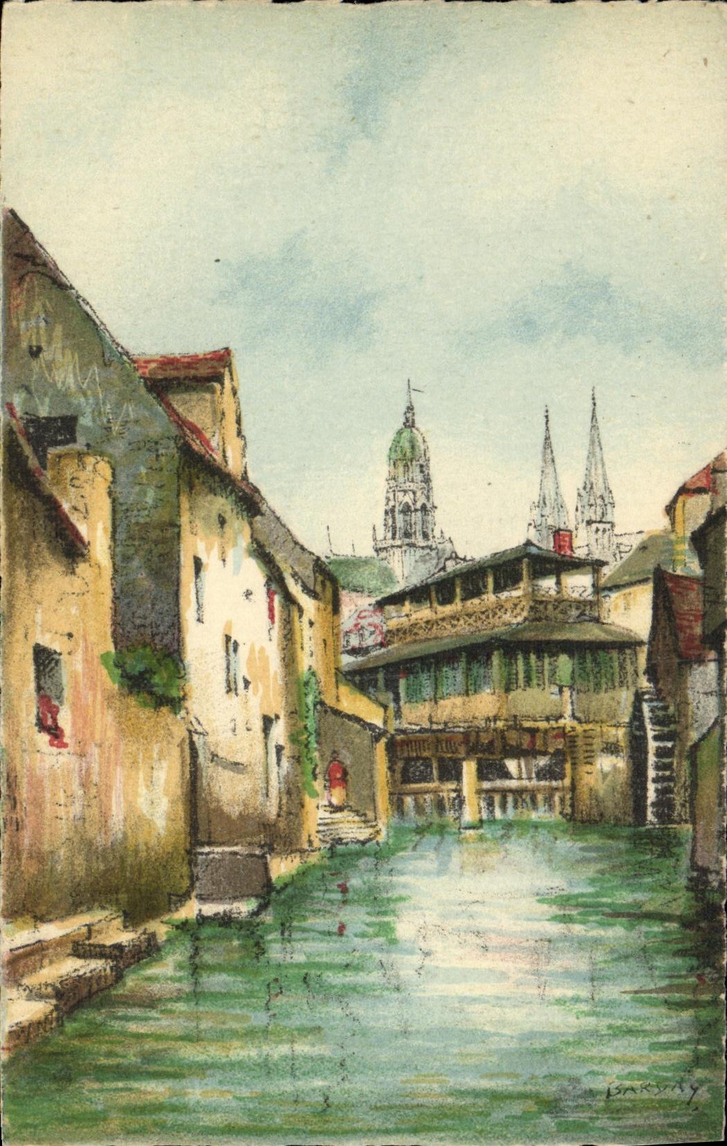 Bayeux — Vue sur l'Aure — CPAPHIL 3080 D