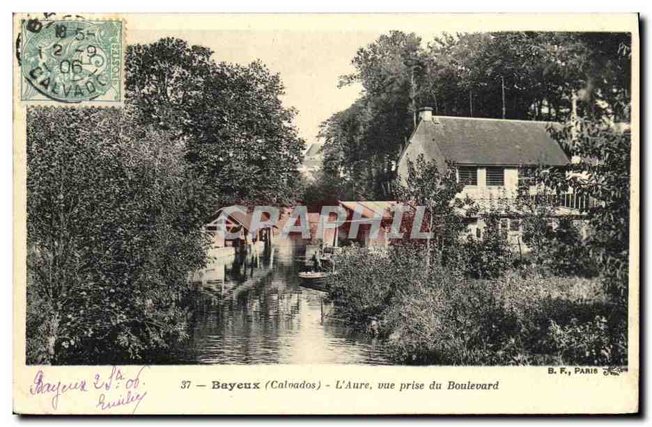 CPA Bayeux L Aure vue prise du Boulevard