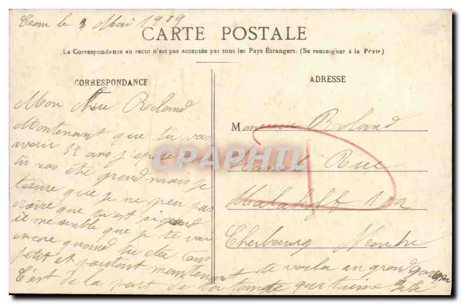 La Lanterne du Gars de Falaise — scène de carnaval — éditeur inconnu, n°4 — Rückseite