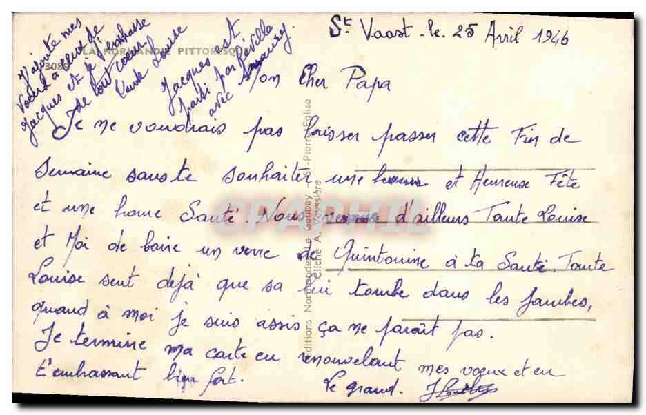 CPA Les tristes zallumettes si cha continue j vais etre coume le gas d Falaise Folklore Costume — Verso