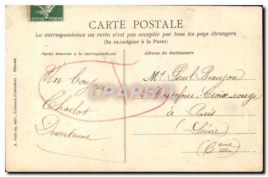 El Gars de Falaise — Arresto de un guardabosques sin linterna — A.D. 299 — Reverso