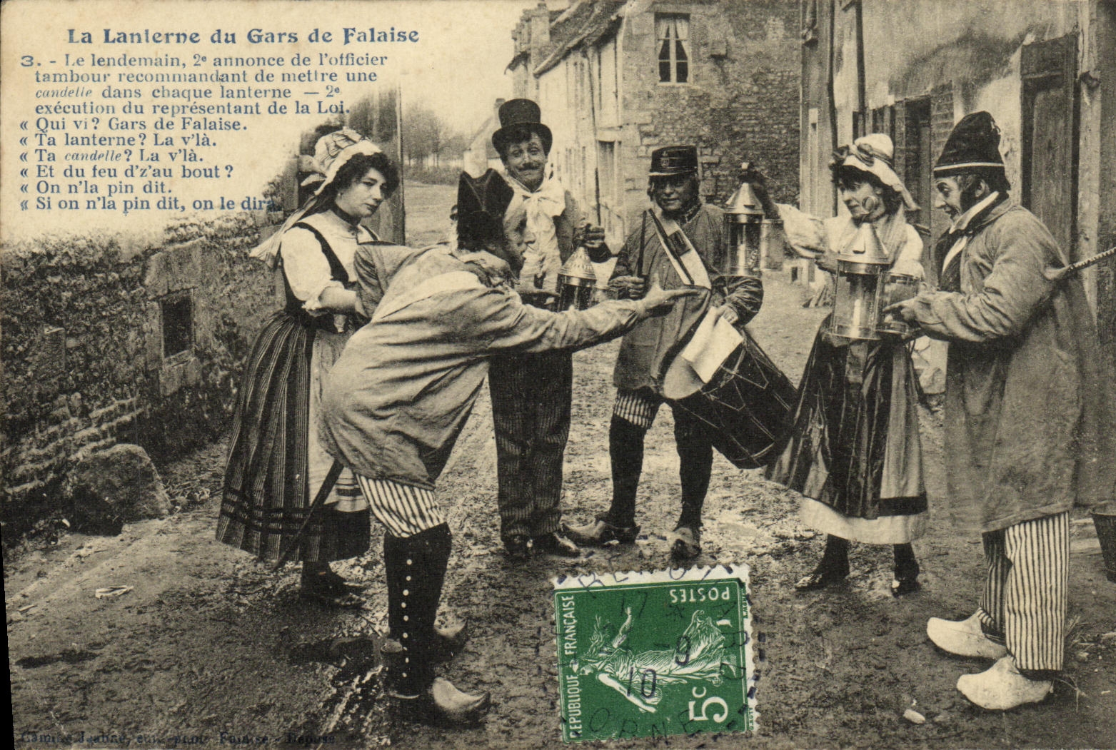 La Llama del Gars de Falaise — escena de carnaval — editor Camille Jardin, n°3