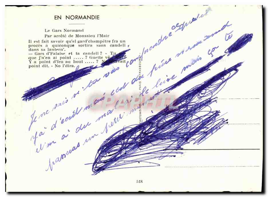 CPA Le Gars Normand Par arrete de Monssieu l Mair Folklore Costume — Reverso