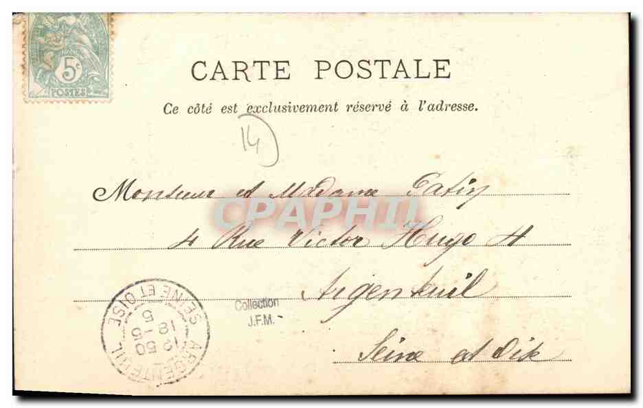 Falaise - Mont Nyra et Fontaine d'Arlette — Librairie Bourdet, n°14 — Verso