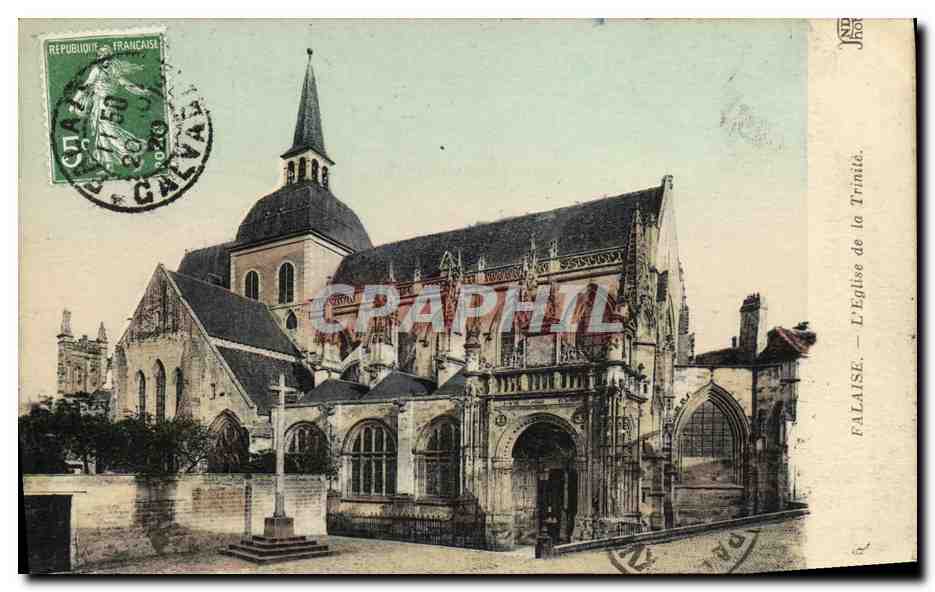 CPA Falaise L Eglise de la Trinite