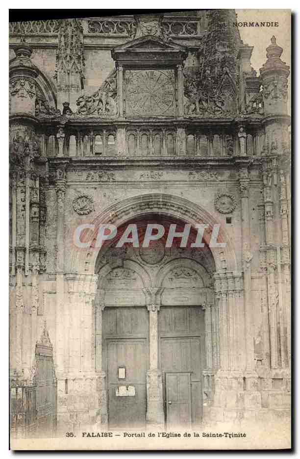 Falaise — Portail de l'Église de la Sainte-Trinité — Éditeur : Normandie